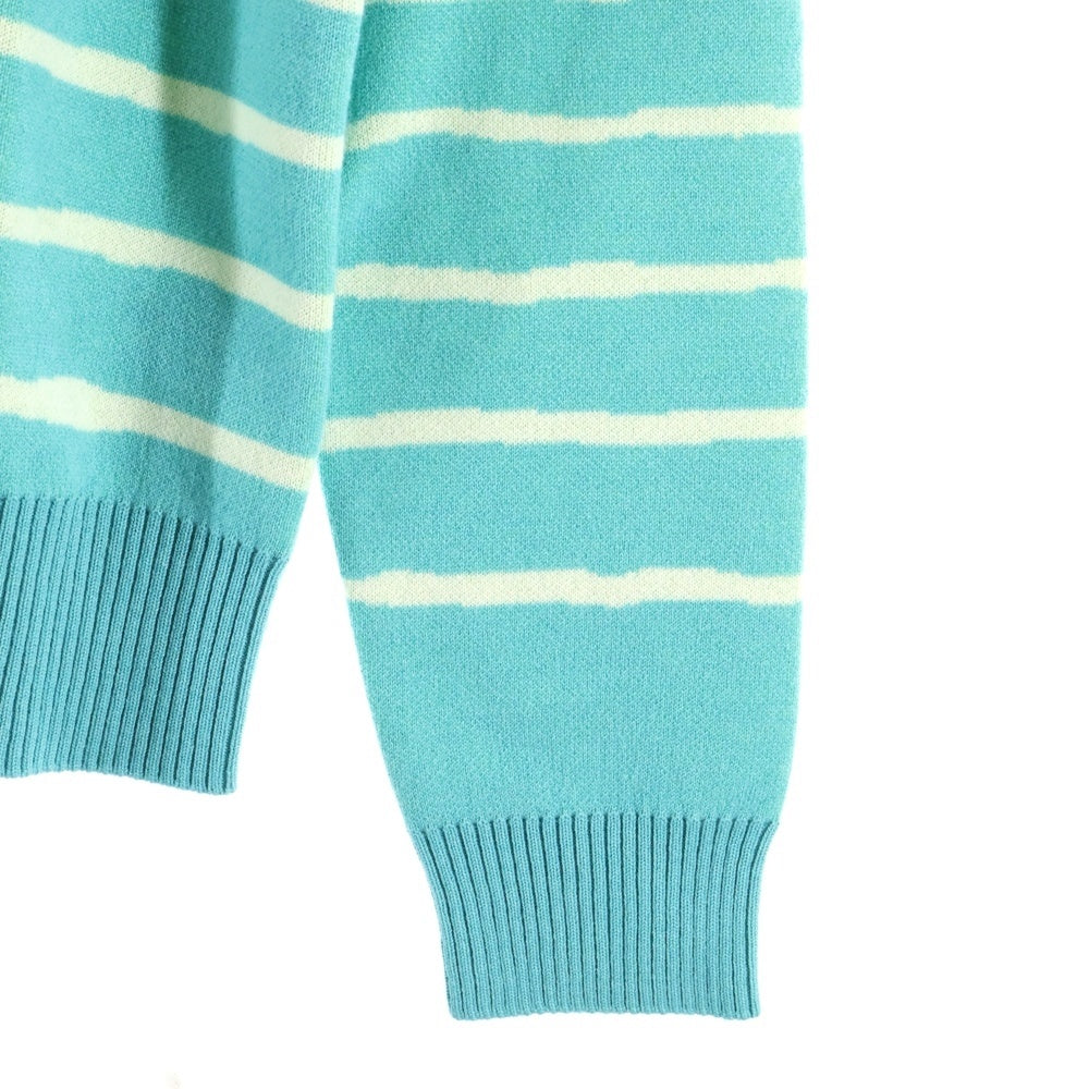 HERMES(エルメス) 23AW サンセット ジャガード モックネック プルオーバー 長袖ニット セーター ライトグリーン