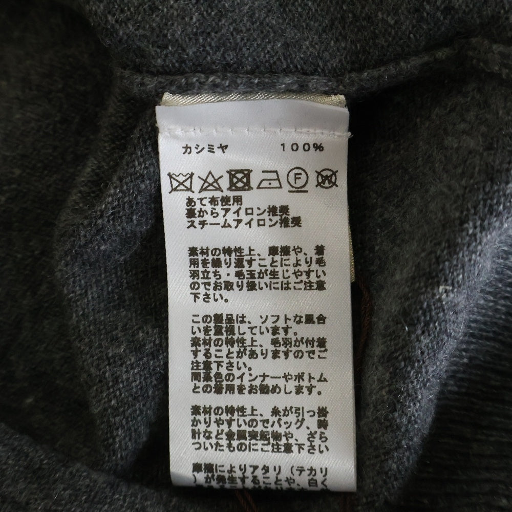 HERMES(エルメス) Chess and Shadow チェス アンド シャドウ 馬 ジャガード カシミヤ クルーネック プルオーバー 長袖ニット セーター グレー