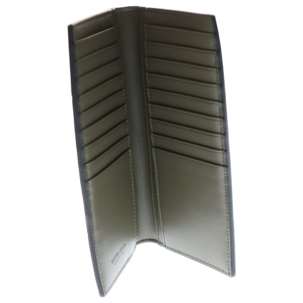 BOTTEGA VENETA(ボッテガヴェネタ) マキシイントレチャート カセット ロングウォレット 長財布 二つ折り長財布 カードケース ブラック レザー