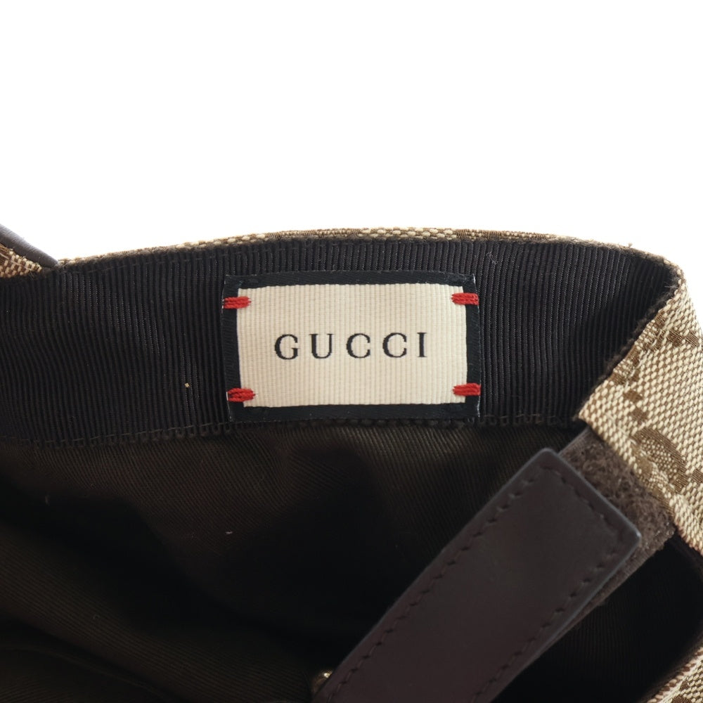 GUCCI(グッチ) GGキャンバス シェリーライン キャップ 帽子 ベージュ 200035