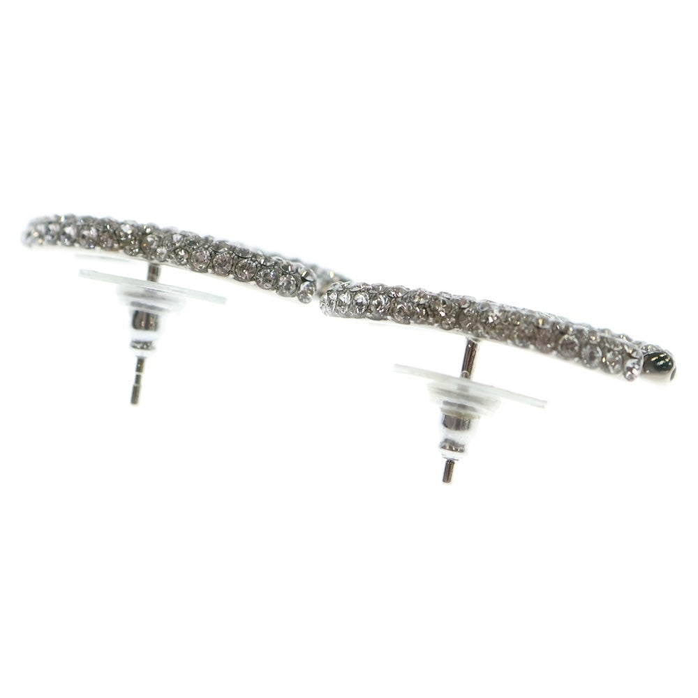 CHANEL(シャネル) ココマーク ラインストーン ピアス シルバー