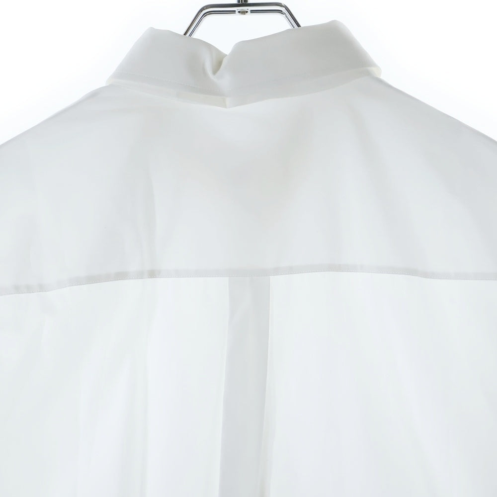 Dior シャツ　パフスリーブ　スポーツライン　アウター　M ホワイト DIOR(ディオール) CD BEE刺繍ロゴ ドレープタック入り半袖シャツ