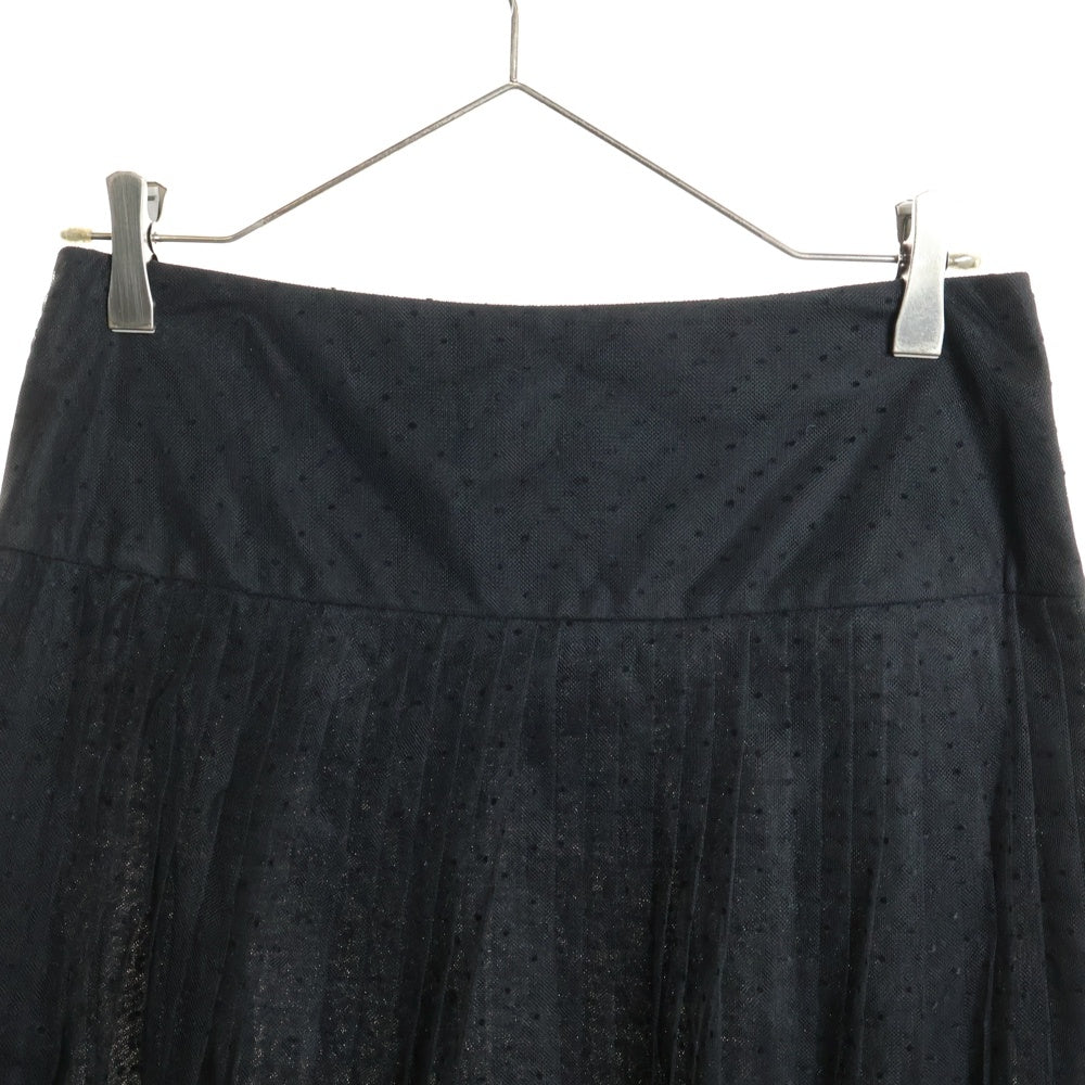DIOR(ディオール) 24SS ドット柄ナイロンチュールプリーツスカート ブラック 841J50A8810