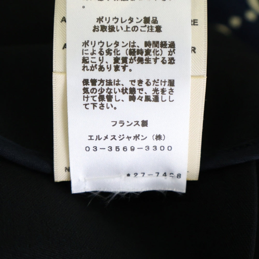 HERMES(エルメス) 22AW ウール センタープレス テーパード スラックスパンツ ブラック レディース 2H0403DM