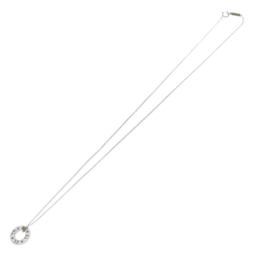TIFFANY & Co.(ティファニー) アトラス サークル ネックレス ダイヤ ペンダント K18WG Au750 ホワイトゴールド レディース