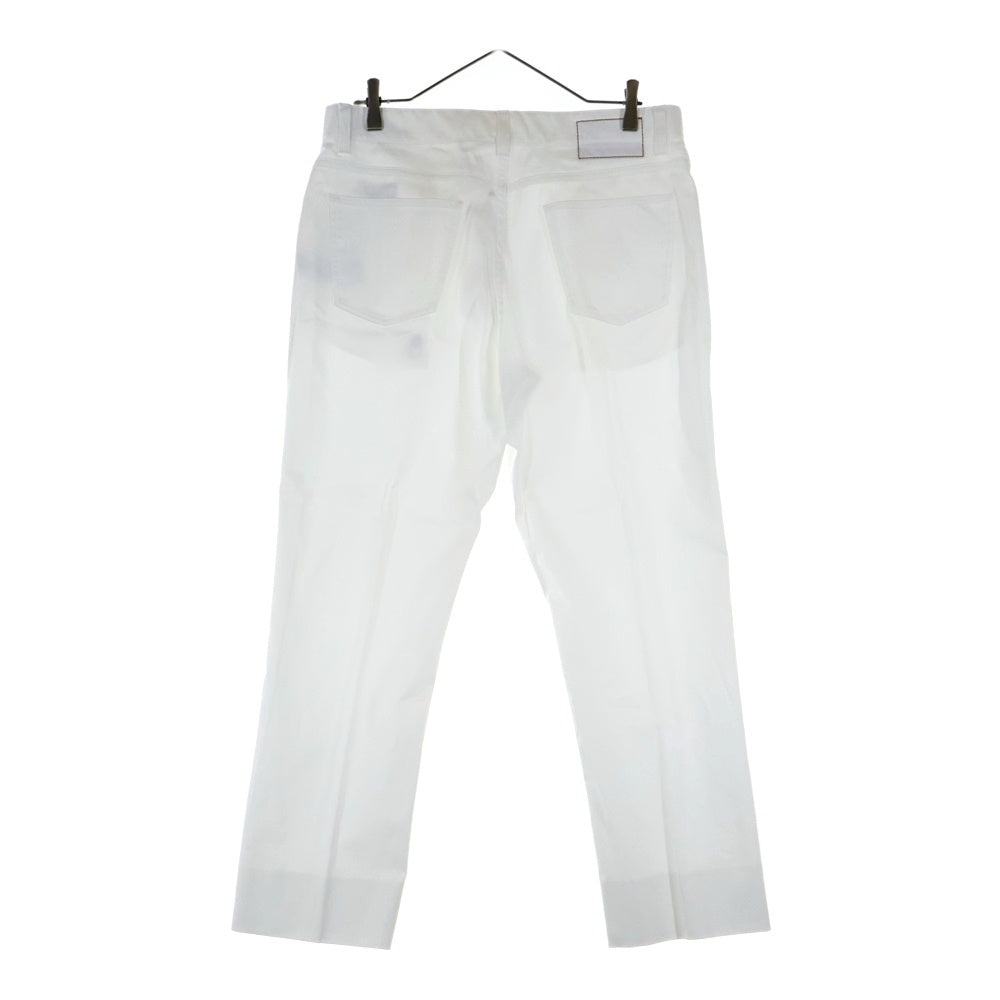 HERMES パンツ　マルジュラ期　ホワイト　サイズ36 HERMES(エルメス) セリエ ボタンフライ レザーロゴパッチ コットン