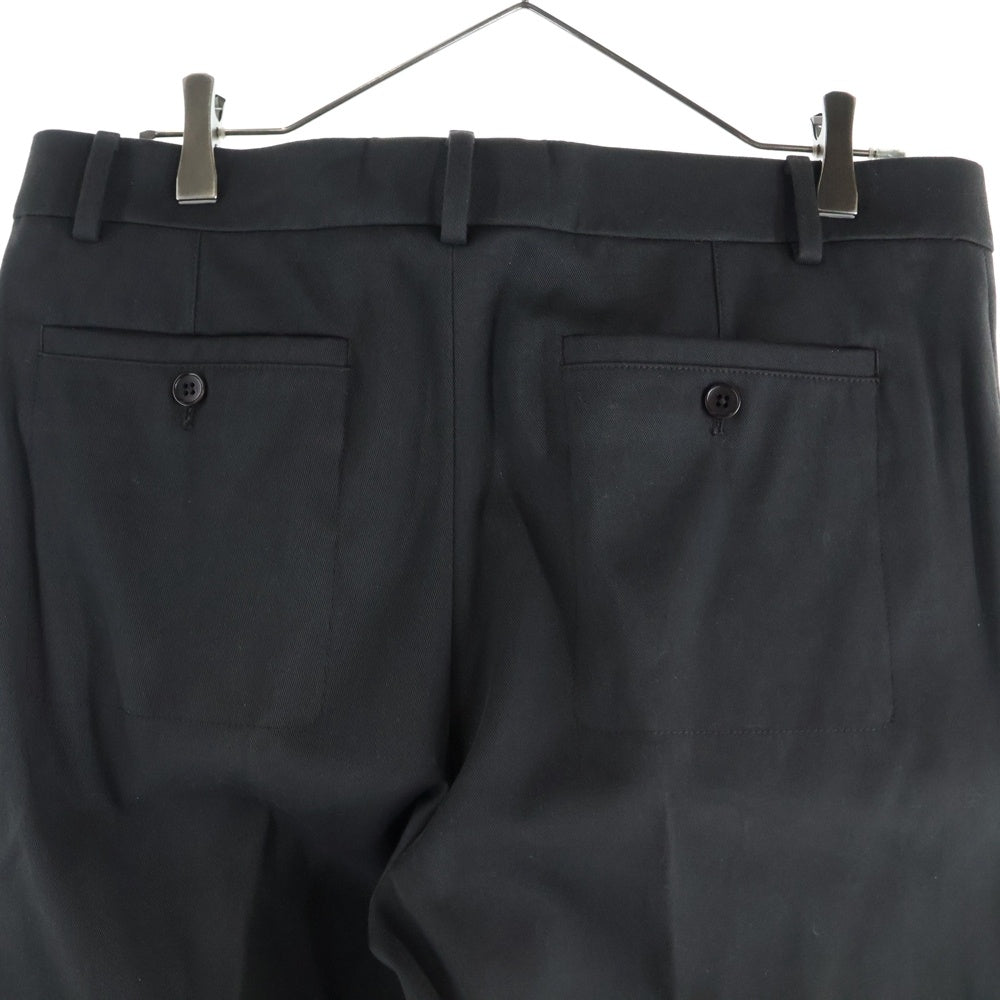 HERMES(エルメス) コットン テーパード スラックスパンツ トラウザーズ ダークグレー