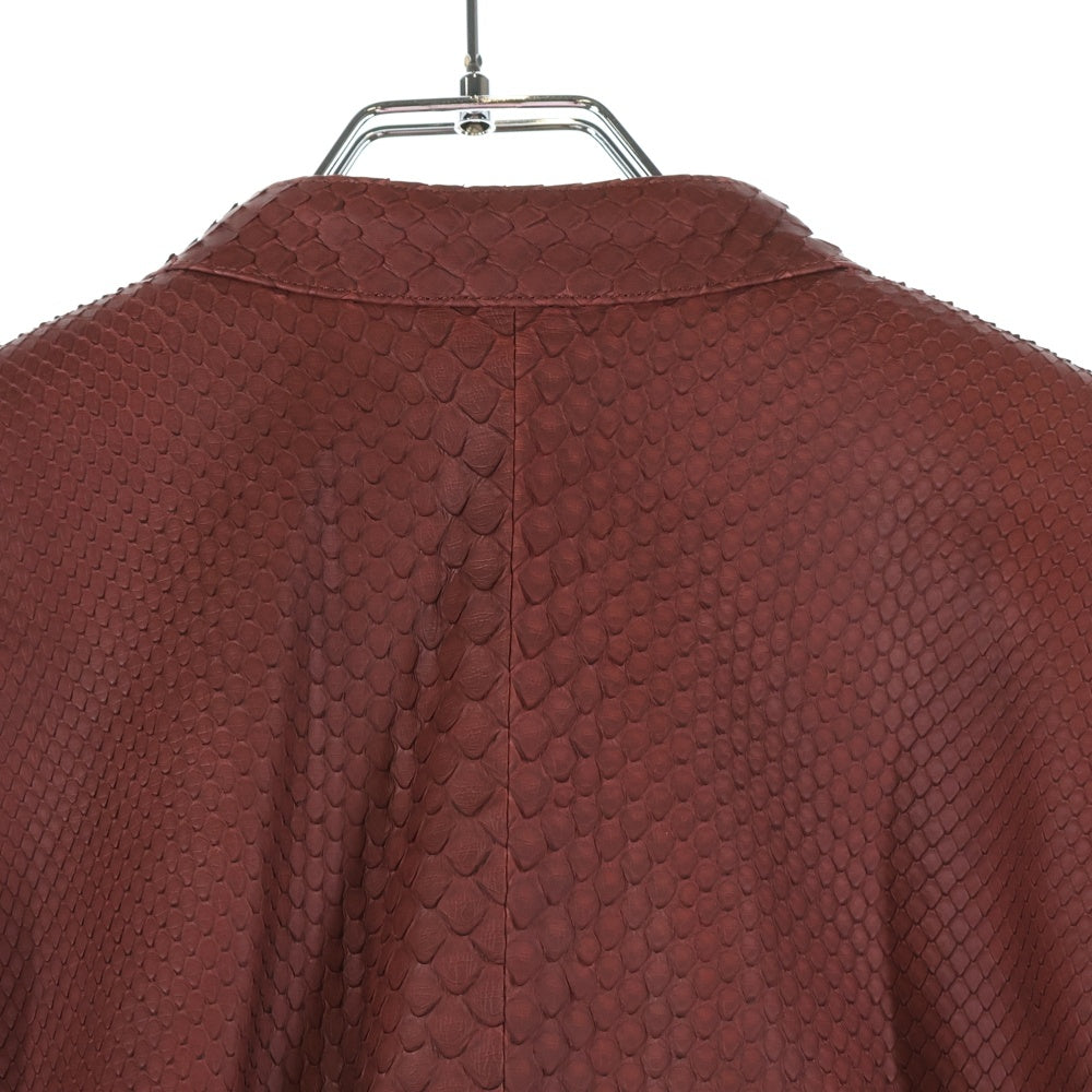 HERMES(エルメス) パイソンレザー ジップアップ シングル ライダース