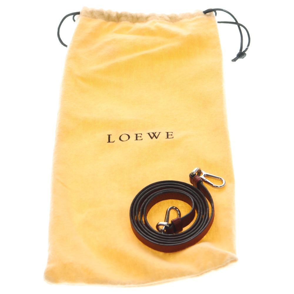 LOEWE(ロエベ) ミッシー 2WAYショルダーバッグ ミニバッグ レッド レザー シルバー金具 レディース