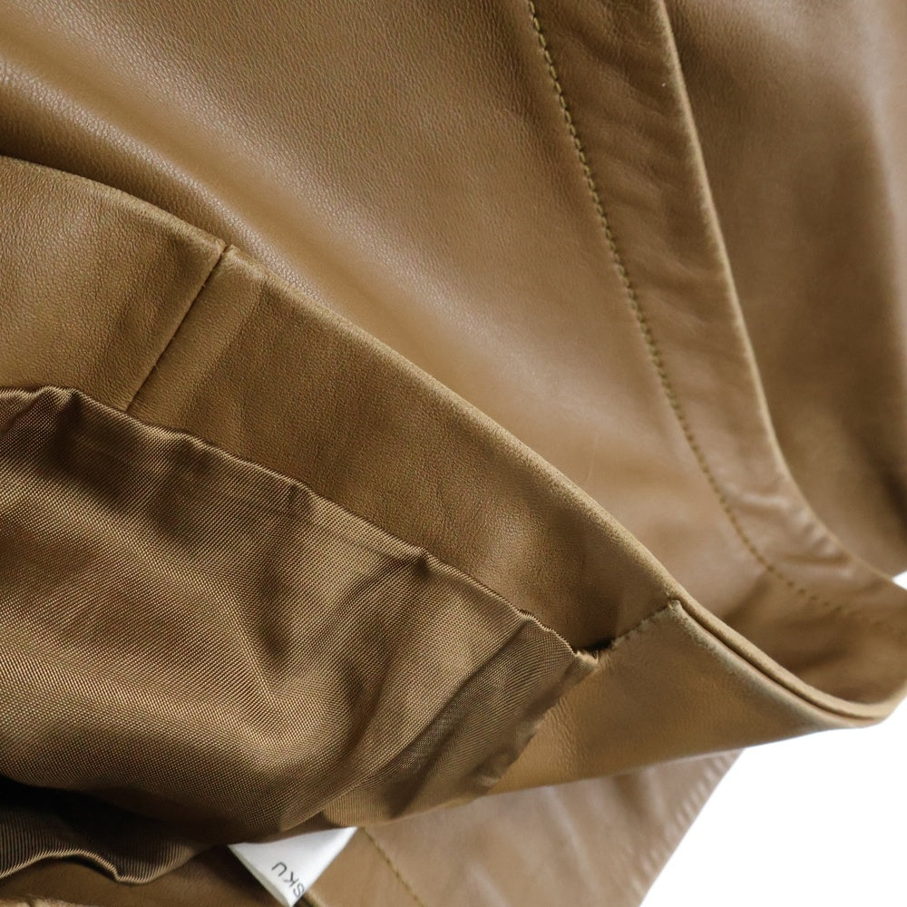 LOEWE(ロエベ) レザー ダブルブレスト トレンチコート ブラウン レディース