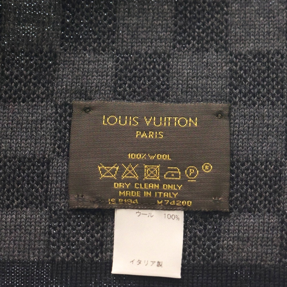 LOUIS VUITTON(ルイヴィトン) ダミエグラフィット マフラー ウール ブラック M74200