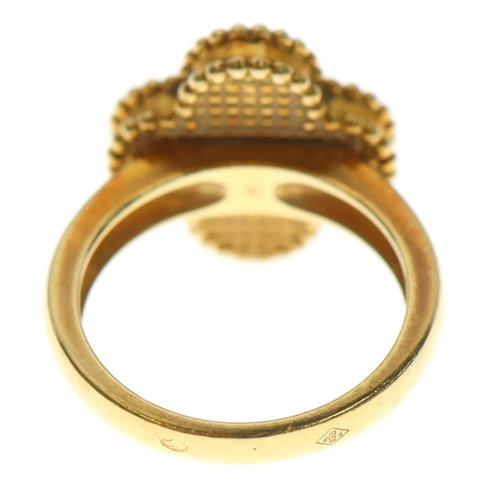 Van Cleef & Arpels(ヴァンクリーフアンドアーペル) ヴィンテージアルハンブラ カーネリアン 1Pダイヤ リング 指輪 AuYG VCARD40853 イエローゴールド レディース