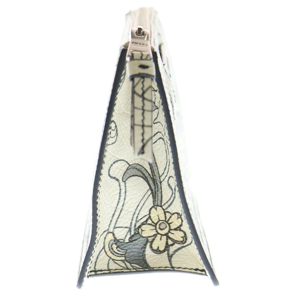 PRADA(プラダ) ポーチ ミニバッグ ホワイト レザー 1ND009 レディース