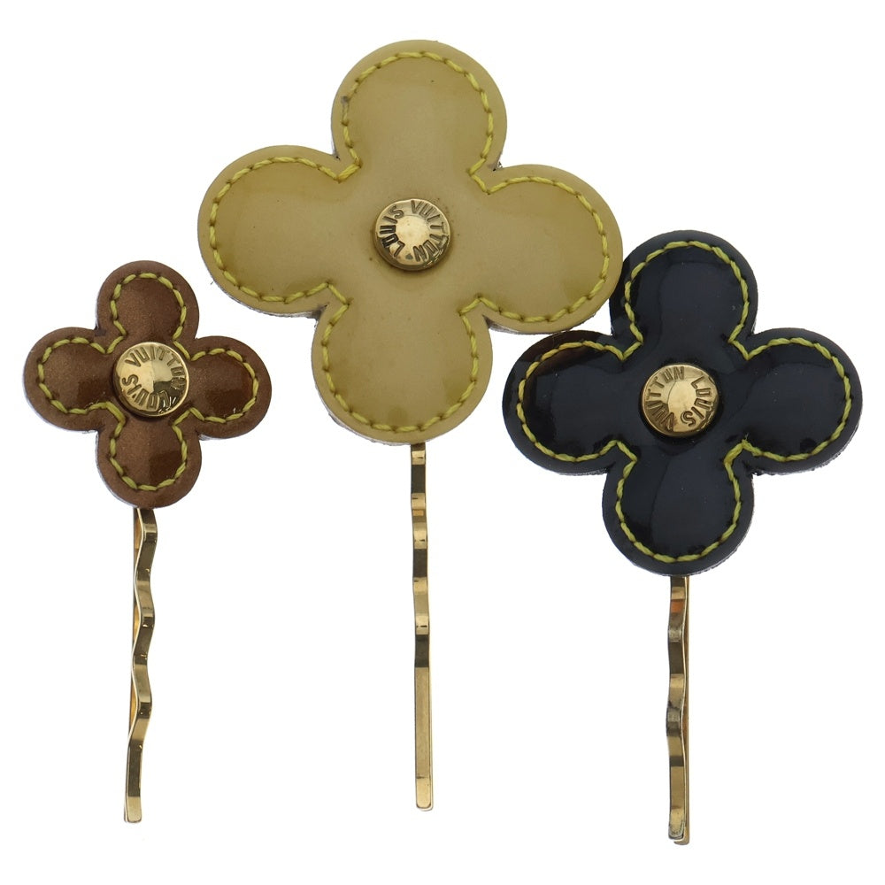 LOUIS VUITTON(ルイヴィトン) ヴェルニ バレッタ・フルール ヘアピン ゴールド M92259 レディース