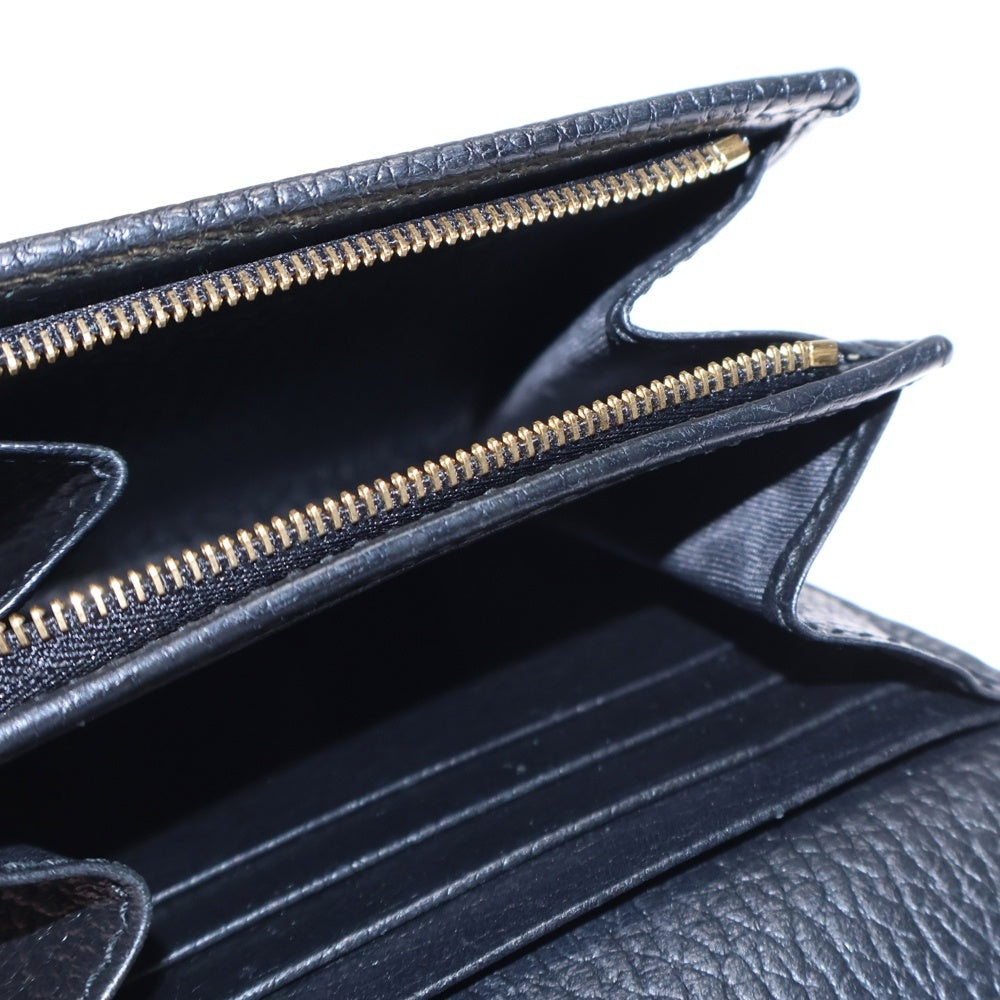 GUCCI(グッチ) GGマーモント ロゴプレート レザー コンパクト