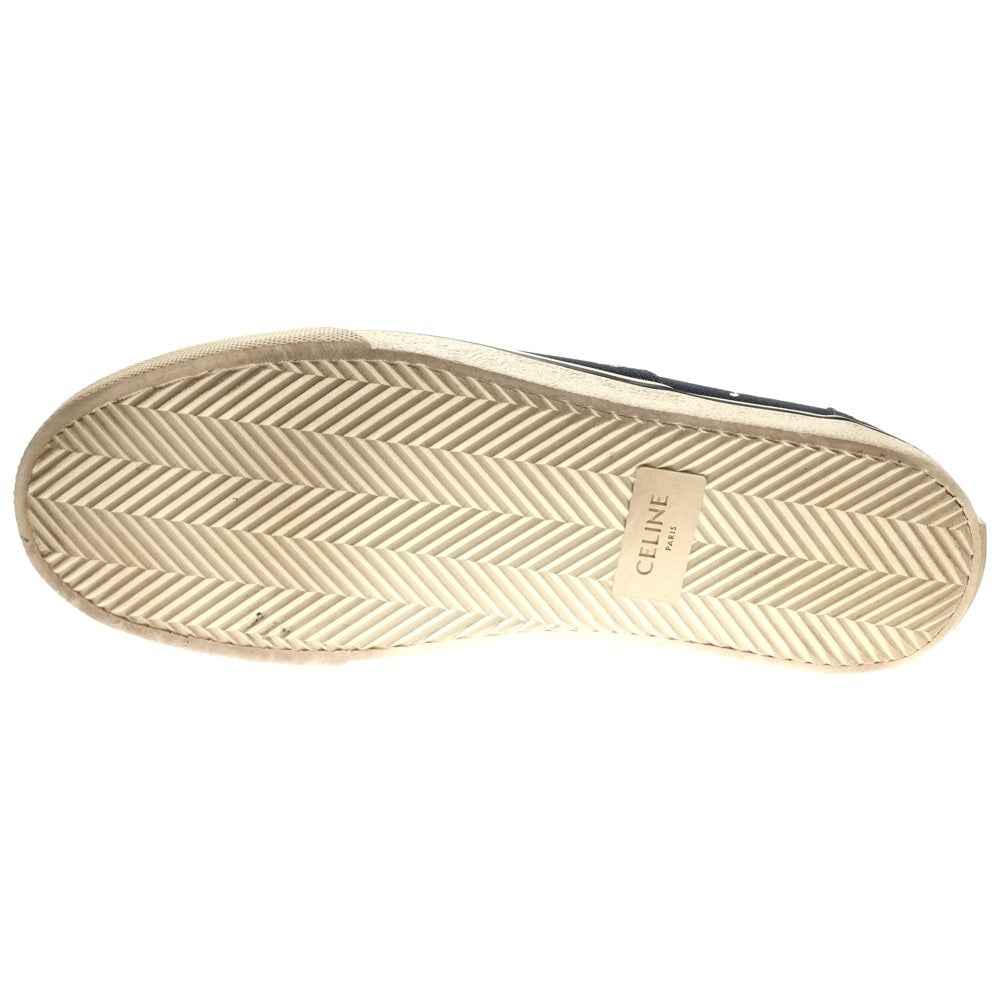 CELINE(セリーヌ) 19SS ELLIOT エリオット 音符 総柄プリント キャンバス レースアップ ローカットシューズ スニーカー ブラック 400A11