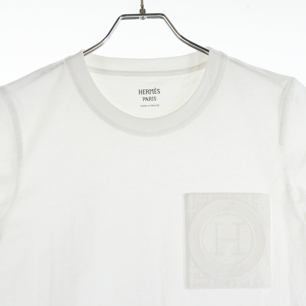 HERMES(エルメス) 23AW モザイク Hロゴ 刺繍 クルーネック 半袖