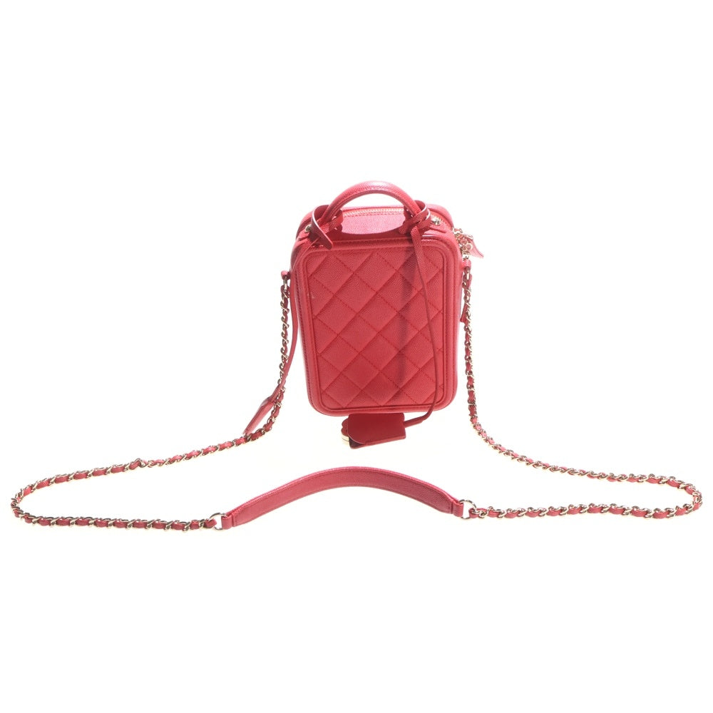 CHANEL(シャネル) CCフィリグリー チェーンショルダーバッグ レッド