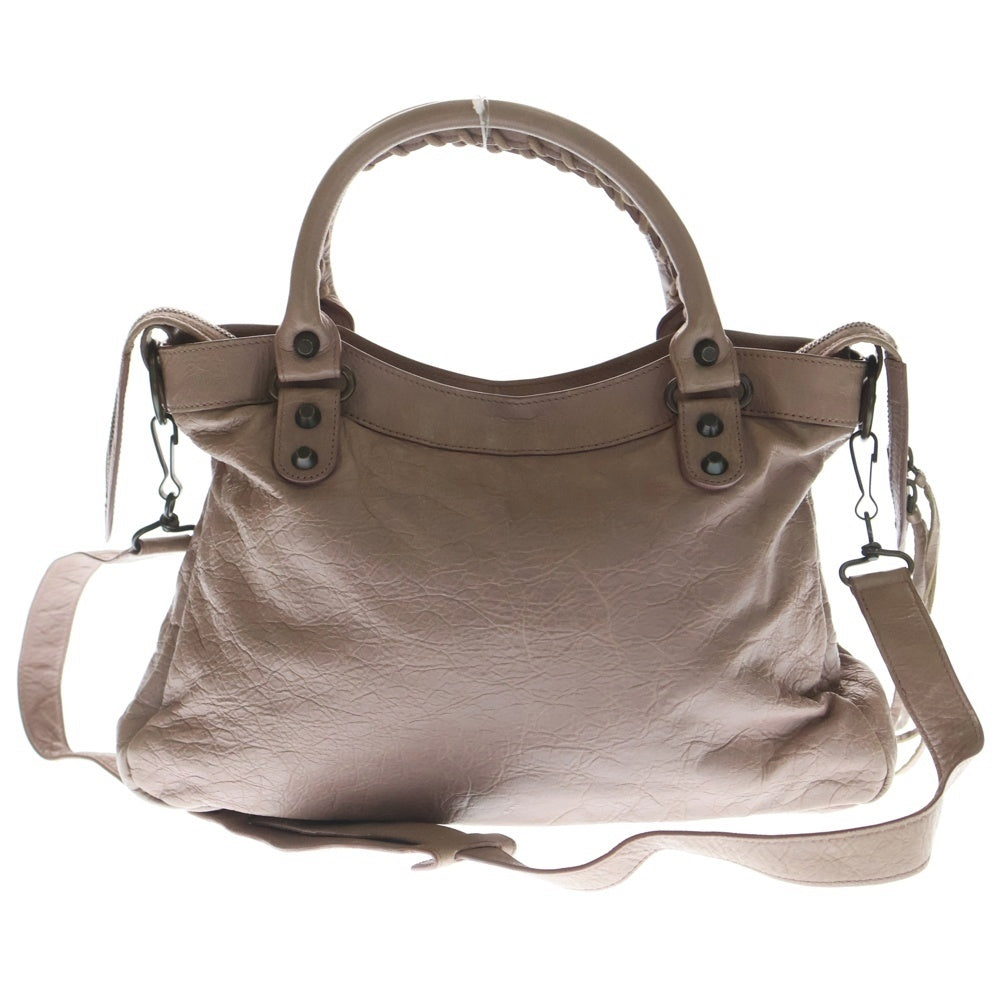 BALENCIAGA(バレンシアガ) ザ・タウン 2WAYハンドバッグ ショルダーバッグ スモーキーピンク レザー 240579 ブロンズ金具 レディース