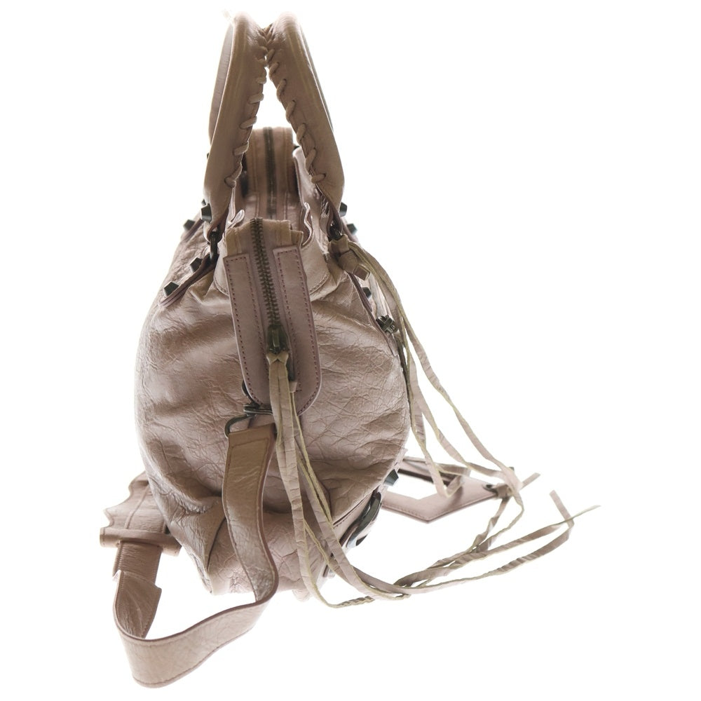 BALENCIAGA(バレンシアガ) ザ・タウン 2WAYハンドバッグ ショルダーバッグ スモーキーピンク レザー 240579 ブロンズ金具 レディース