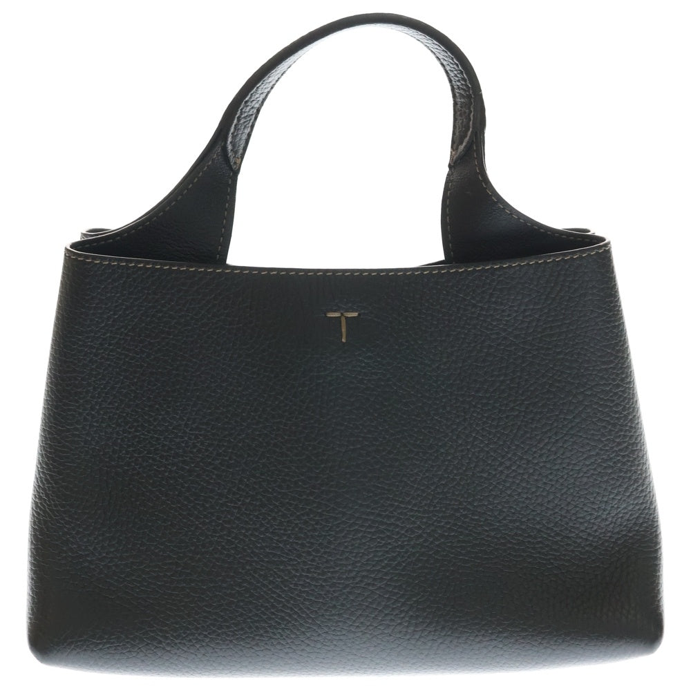 TOD'S(トッズ) Tタイムレス ミニ 2WAY レザーハンドバッグ ショルダーバッグ ブラック レディース