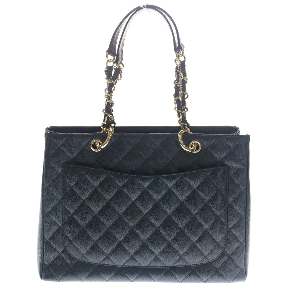 CHANEL(シャネル) GST キャビアスキン レザー チェーントートバッグ ゴールド金具 ブラック A50995 11番台 レディース