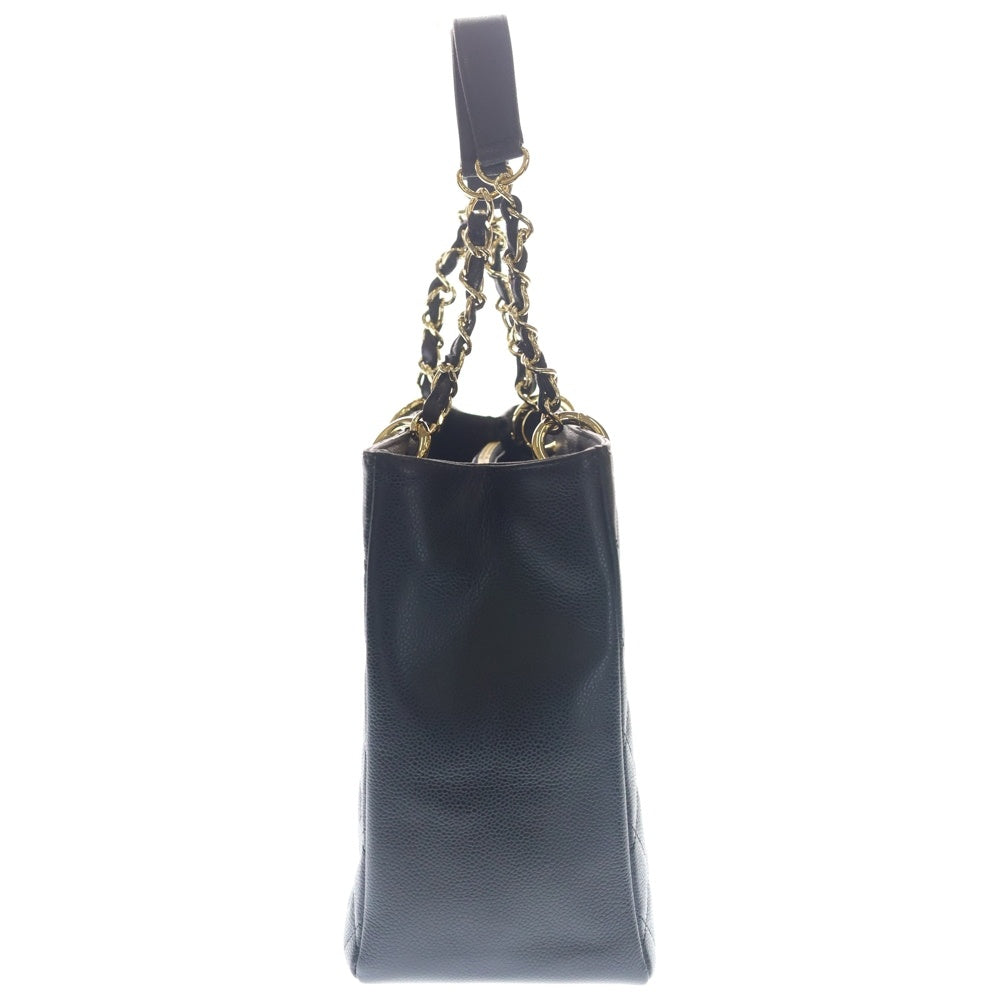 CHANEL(シャネル) GST キャビアスキン レザー チェーントートバッグ ゴールド金具 ブラック A50995 11番台 レディース