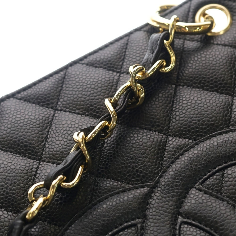 CHANEL(シャネル) GST キャビアスキン レザー チェーントートバッグ ゴールド金具 ブラック A50995 11番台 レディース