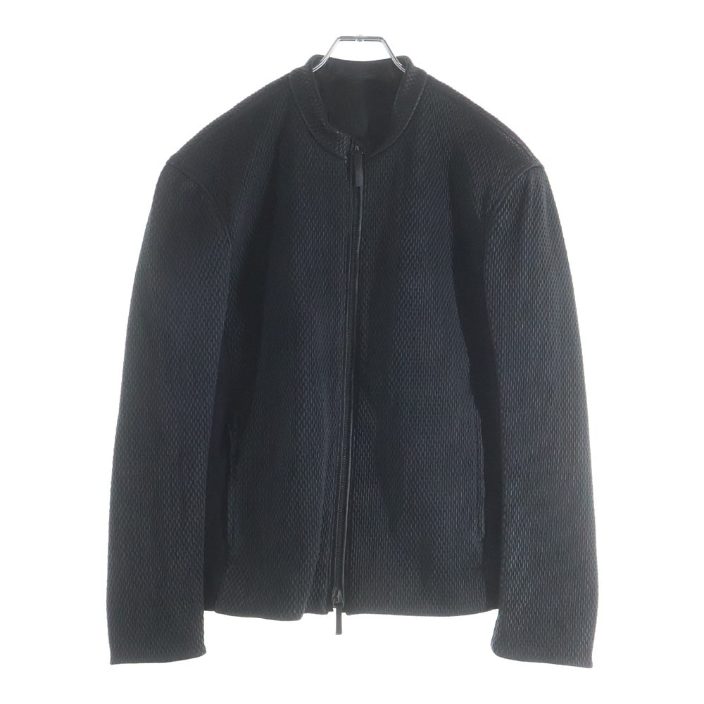 EMPORIO ARMANI(エンポリオアルマーニ) メッシュ切替ラムレザーレザージャケット ブラック 91B12P レディース