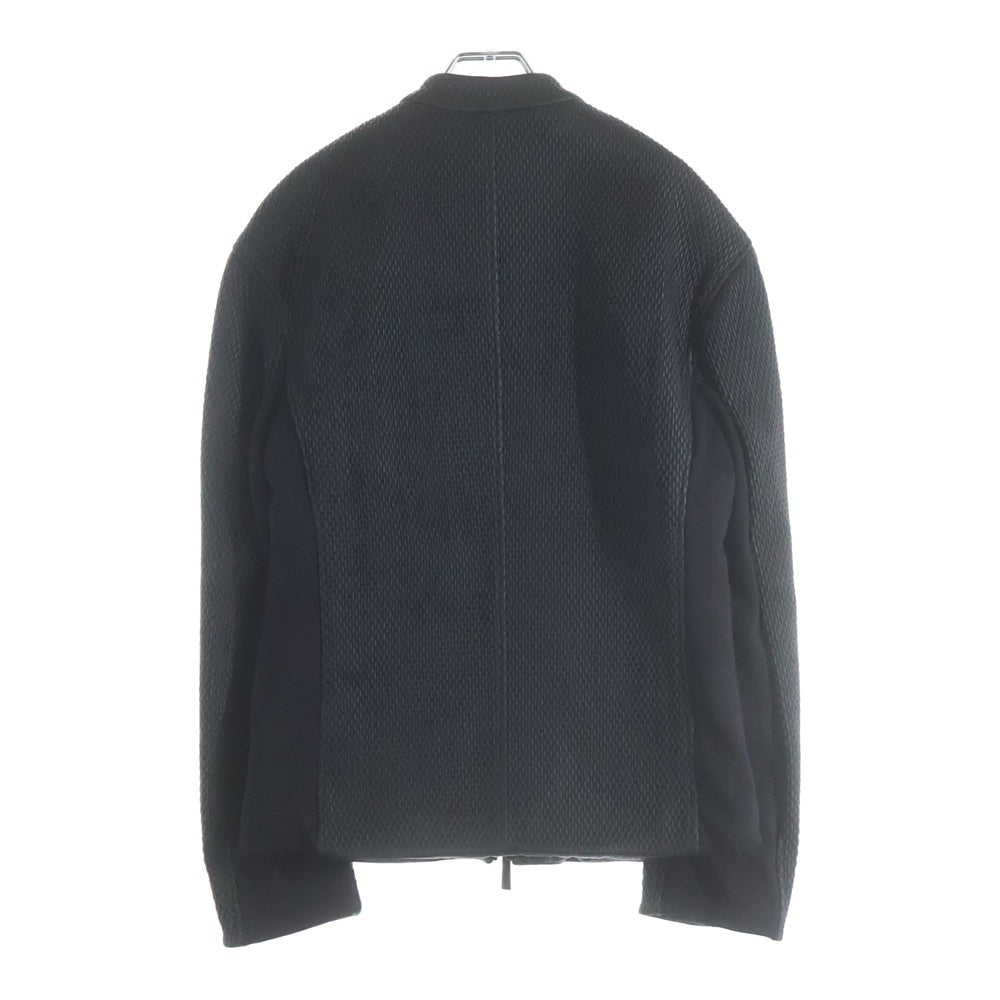 EMPORIO ARMANI(エンポリオアルマーニ) メッシュ切替ラムレザーレザージャケット ブラック 91B12P レディース