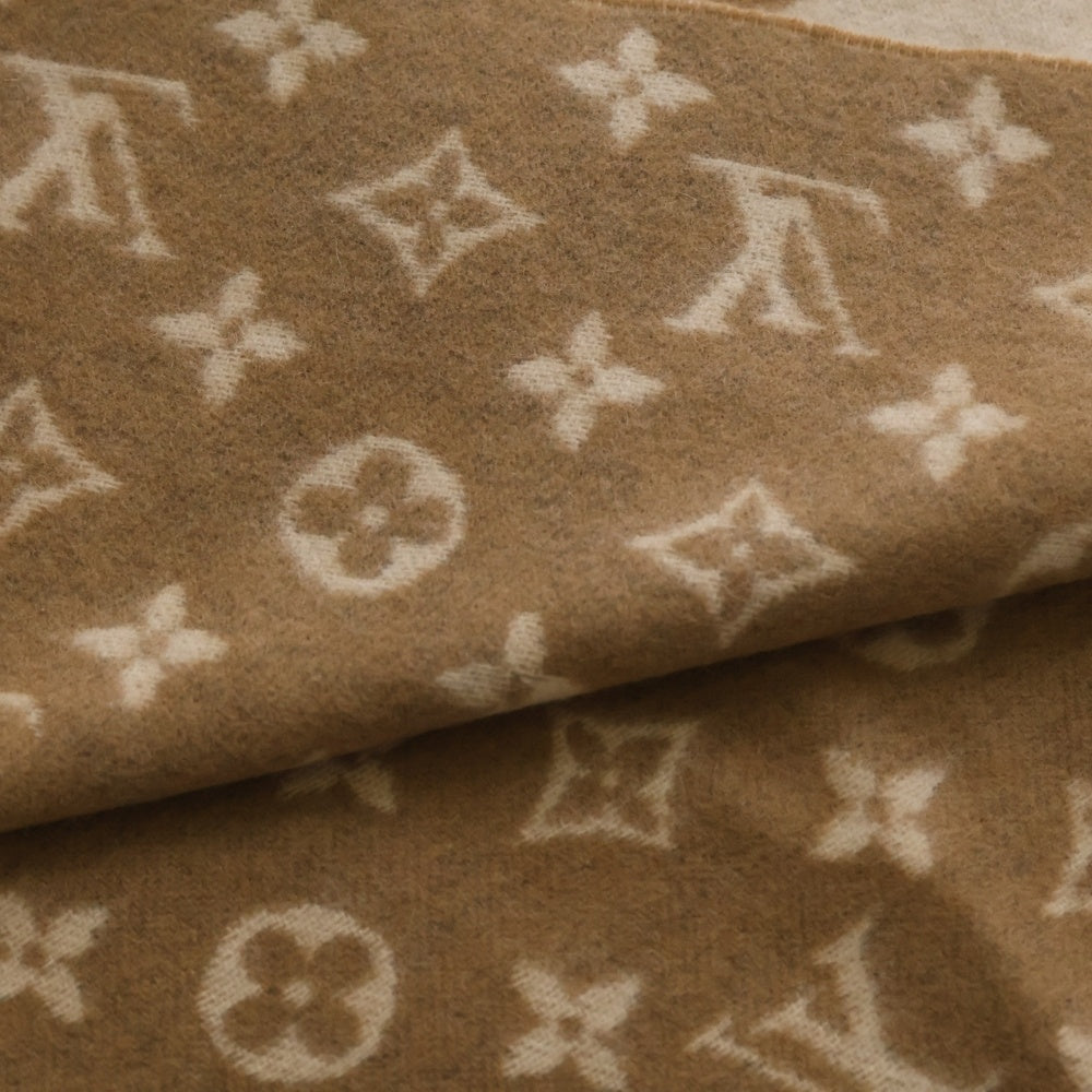 LOUIS VUITTON(ルイヴィトン) エシャルプ モノグラム スプリット フリンジ マフラー ベージュ M77119 レディース