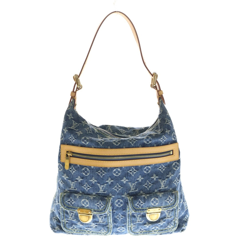 LOUIS VUITTON(ルイヴィトン) バギーGM モノグラムデニム レザー ワンショルダーバッグ ゴールド金具 インディゴ M95048 レディース