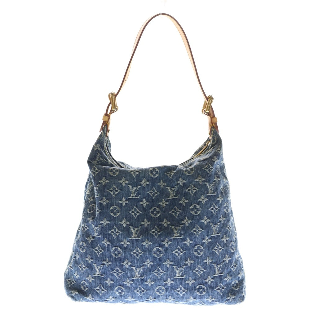 LOUIS VUITTON(ルイヴィトン) バギーGM モノグラムデニム レザー ワンショルダーバッグ ゴールド金具 インディゴ M95048 レディース