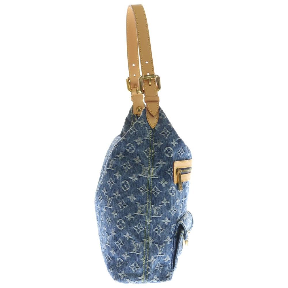 LOUIS VUITTON(ルイヴィトン) バギーGM モノグラムデニム レザー ワンショルダーバッグ ゴールド金具 インディゴ M95048 レディース