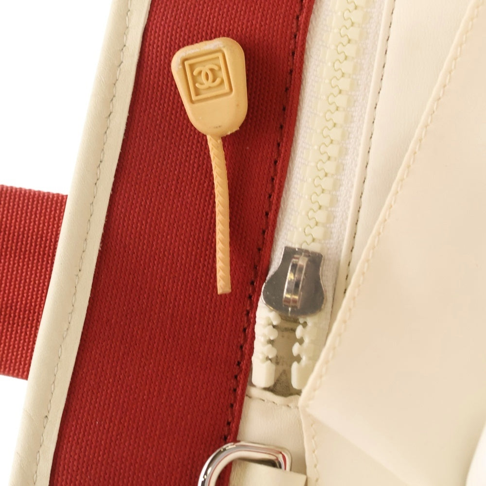 CHANEL(シャネル) スポーツライン ココマーク テニス キャンバス トートバッグ レッド 10番台 レディース