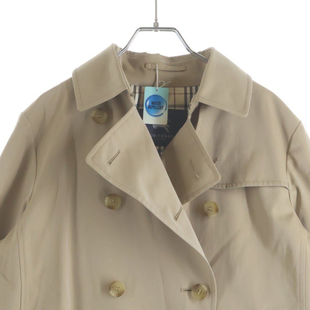BURBERRY LONDON(バーバリーロンドン) 裏地ノバチェック総柄 ダブルブレスト トレンチコート ベージュ レディース