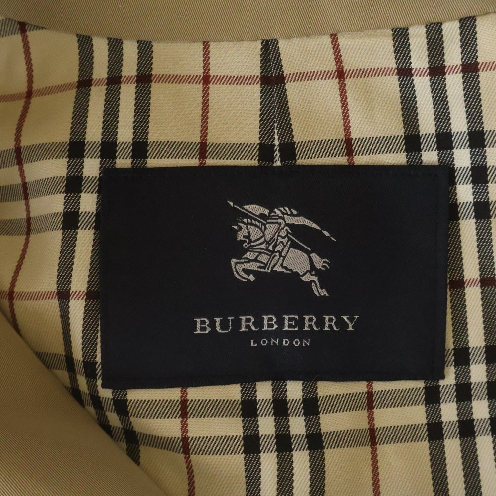 BURBERRY LONDON(バーバリーロンドン) 裏地ノバチェック総柄 ダブルブレスト トレンチコート ベージュ レディース