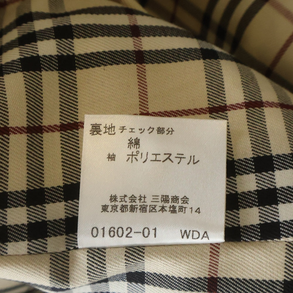 BURBERRY LONDON(バーバリーロンドン) 裏地ノバチェック総柄 ダブルブレスト トレンチコート ベージュ レディース