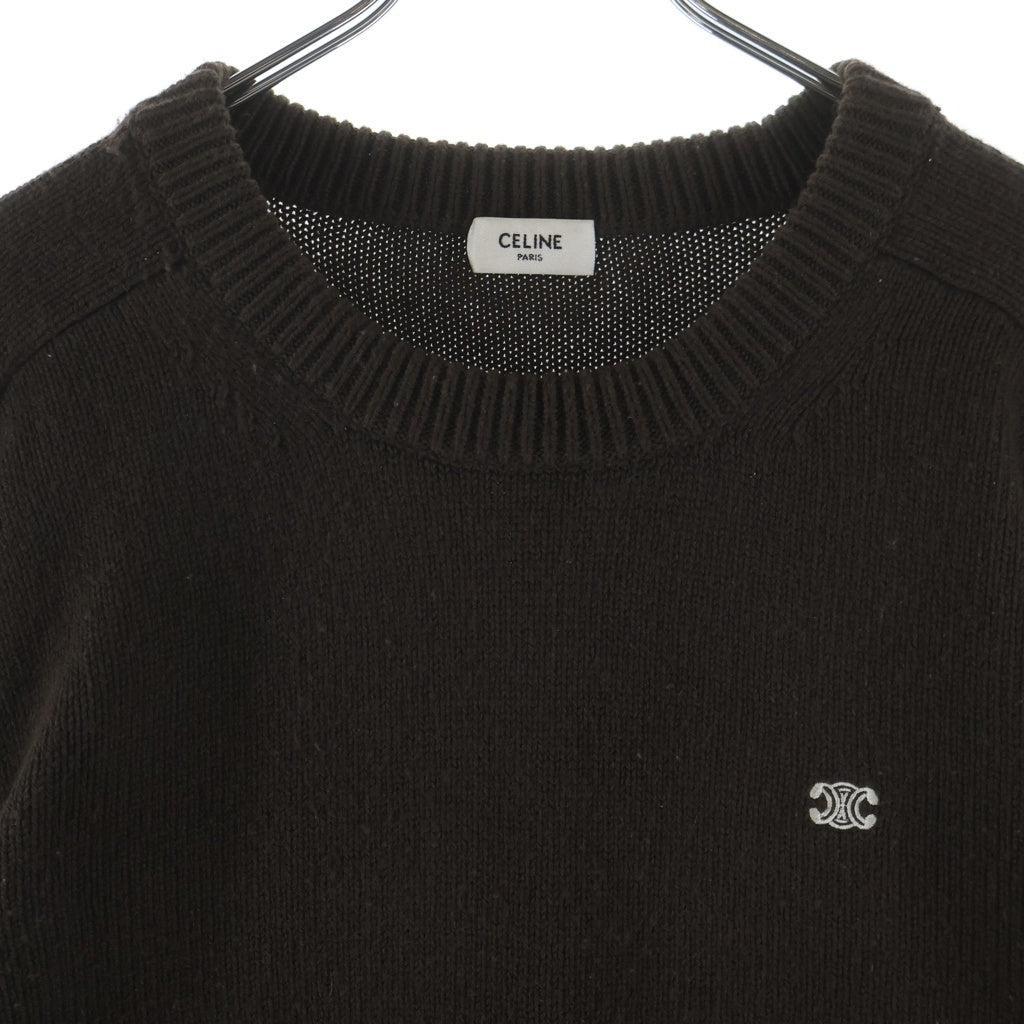 CELINE(セリーヌ) トリオンフ 長袖ニット ブラウン #L 2AC85048T