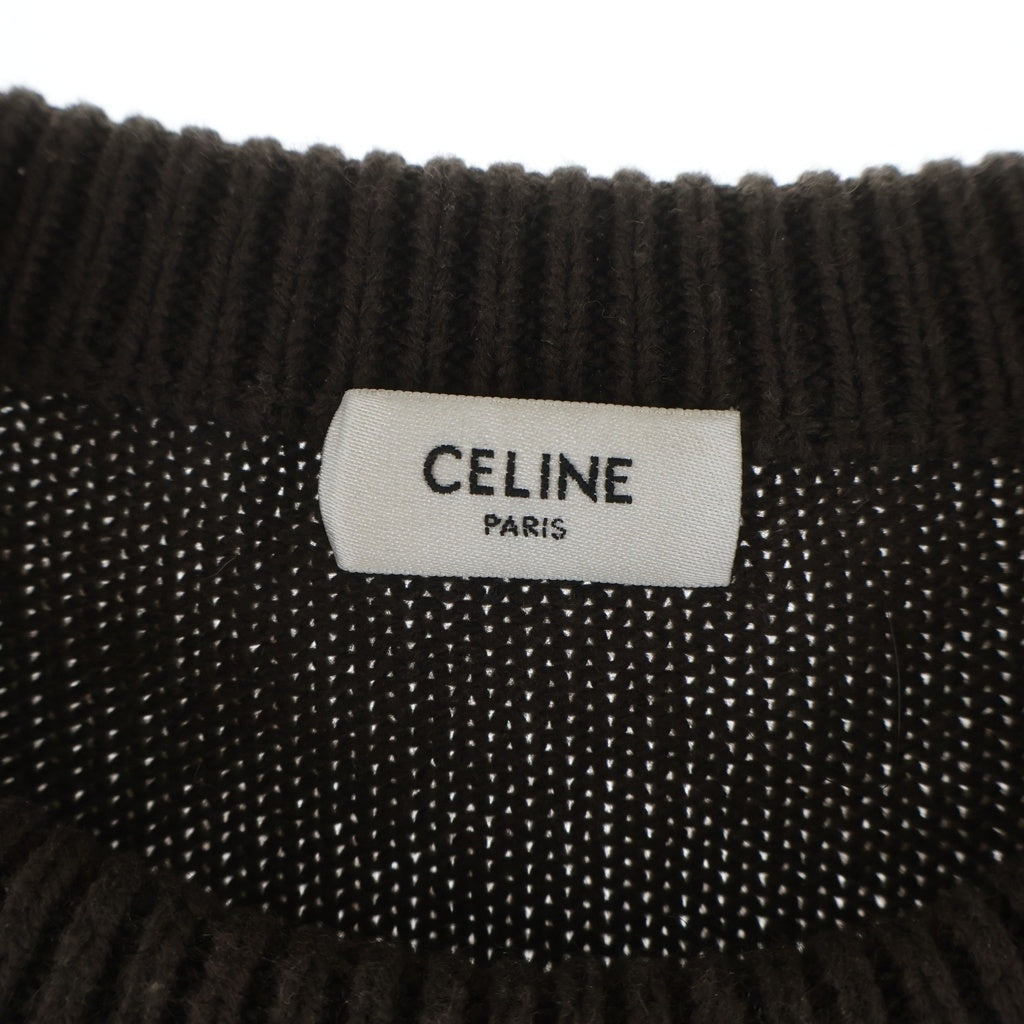 CELINE(セリーヌ) トリオンフ 長袖ニット ブラウン #L 2AC85048T