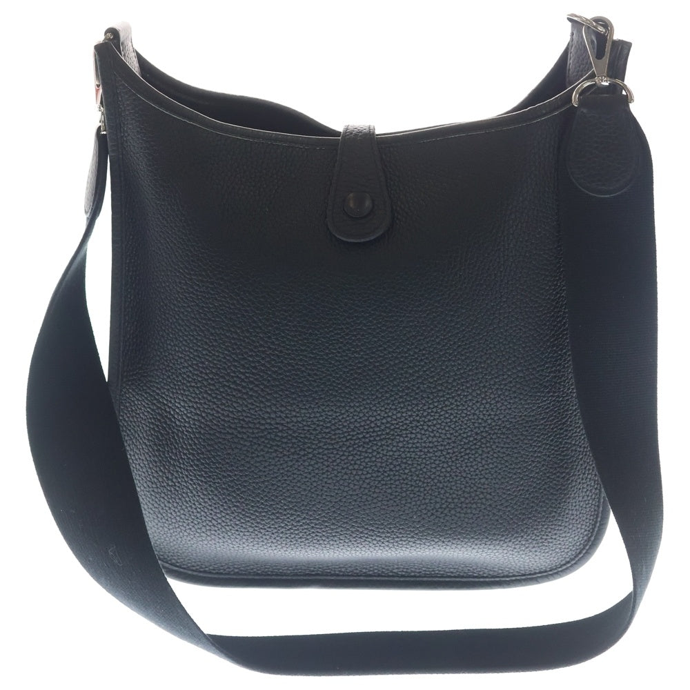 HERMES(エルメス) エブリン PM ショルダーバッグ ブラック トリヨン レザー □H刻印 シルバー金具 レディース