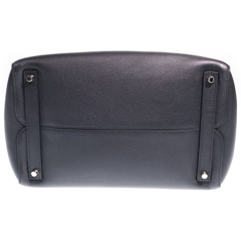 Christian Dior(クリスチャンディオール) オープンバー 2WAYバッグ ショルダーバッグ ハンドバッグ トートバッグ ブラック レザー シルバー金具 レディース