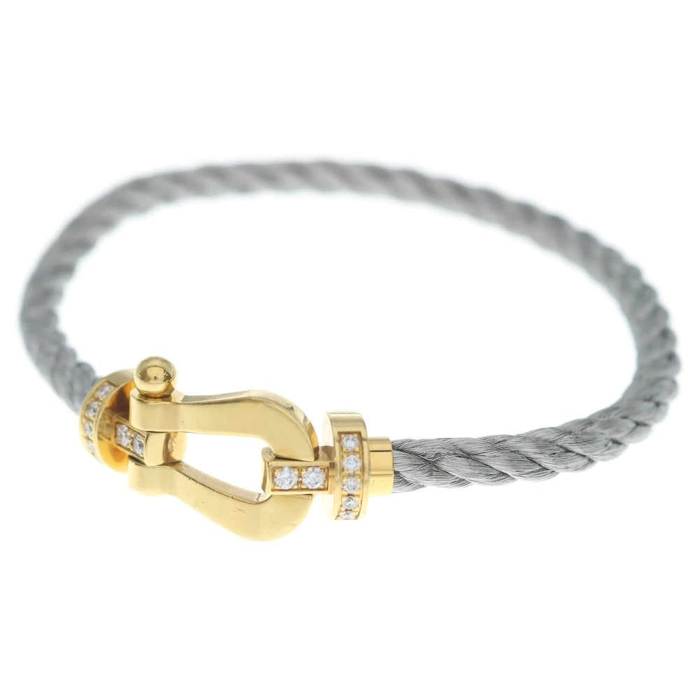 FRED(フレッド) フォース10 ラージ ダイヤ ブレスレット シルバー×ゴールド K18YG/Steel #17 レディース