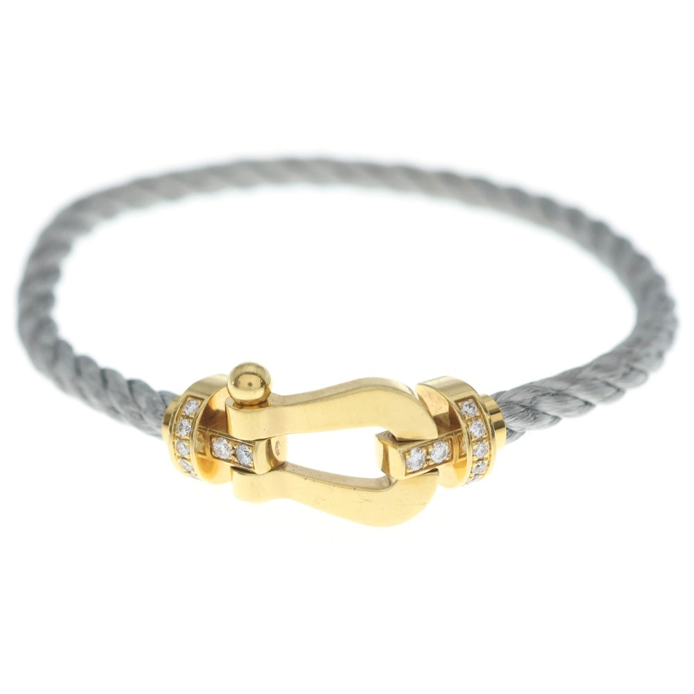 FRED(フレッド) フォース10 ラージ ダイヤ ブレスレット シルバー×ゴールド K18YG/Steel #17 レディース