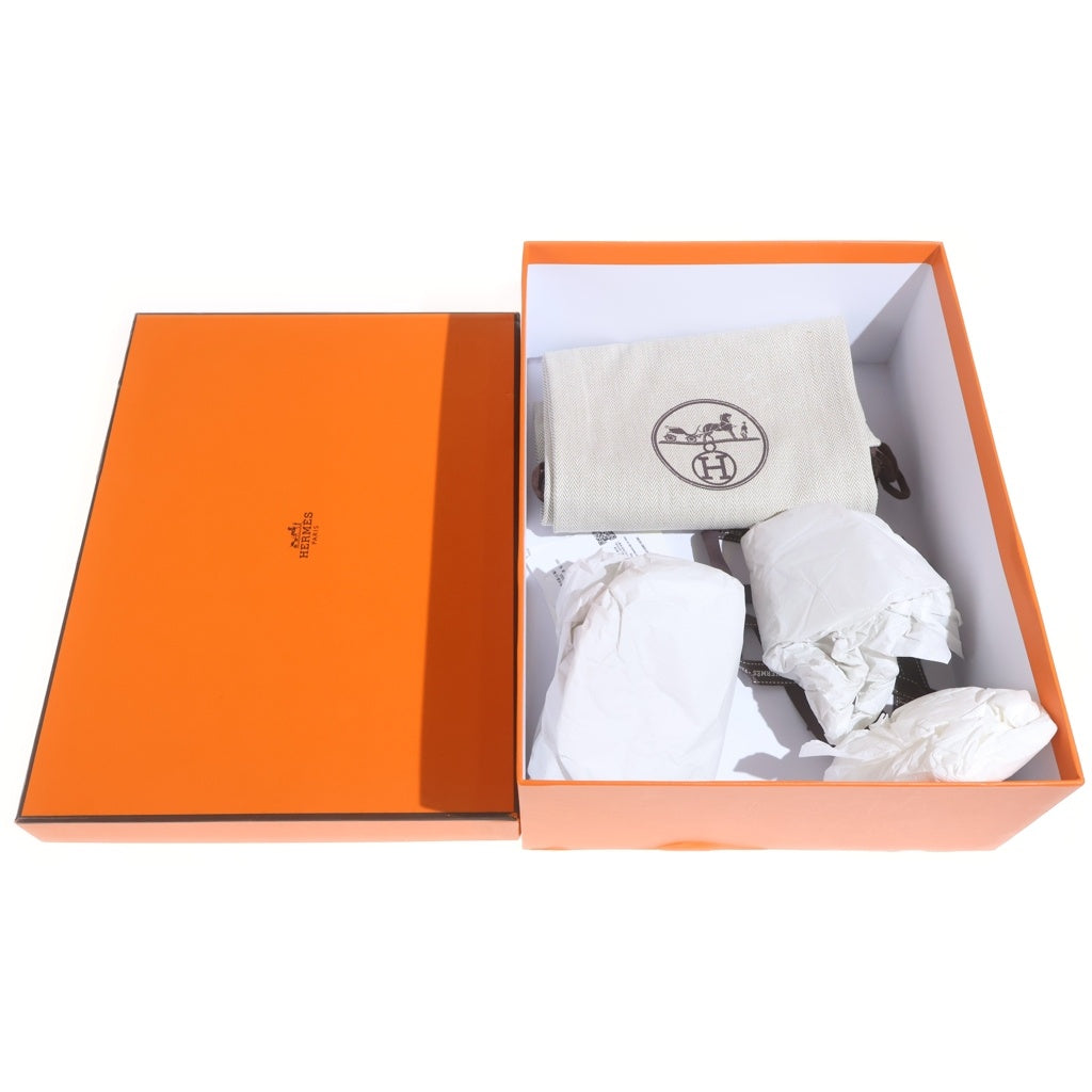 HERMES(エルメス) エズ Hロゴ レザー ウェッジソール 厚底 サンダル