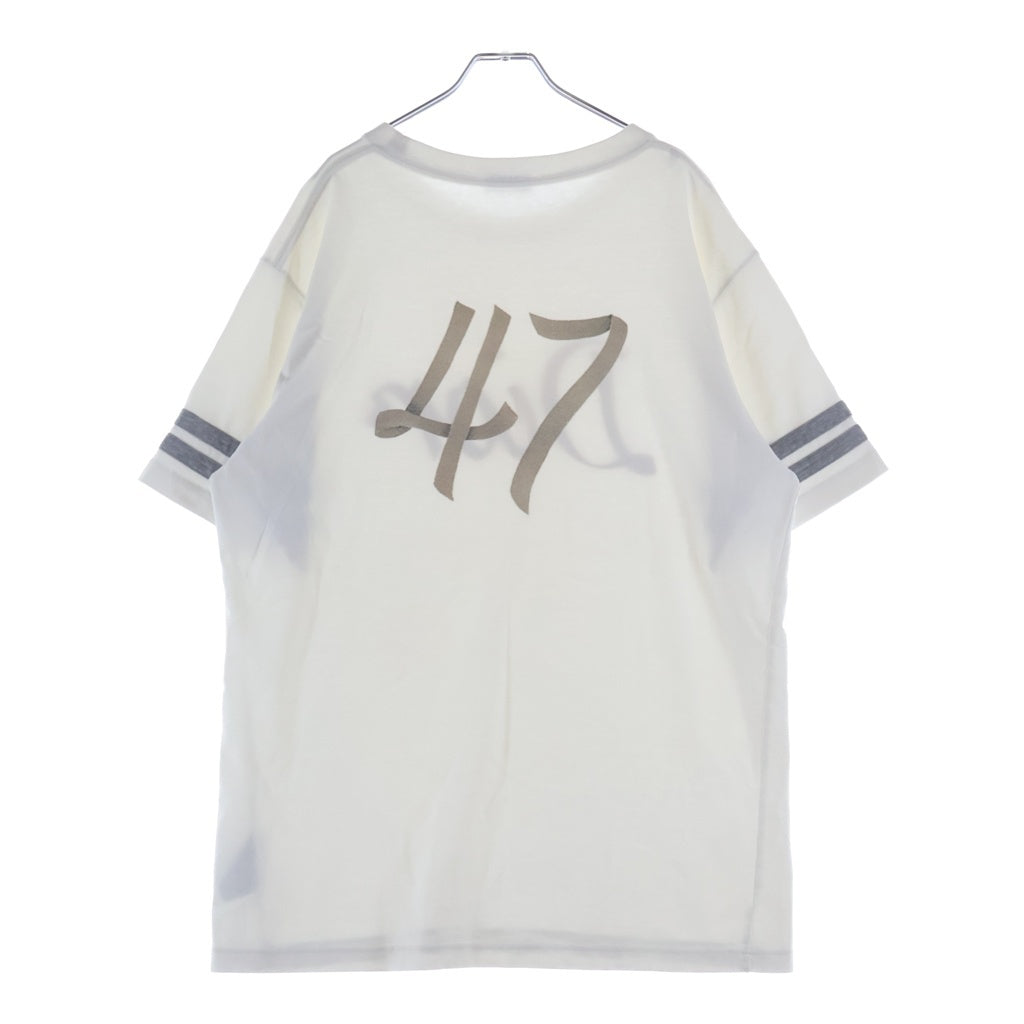 Christian Dior(クリスチャンディオール) フロント刺繍ロゴ 半袖Tシャツ ホワイト×シルバー L 293J659A0544