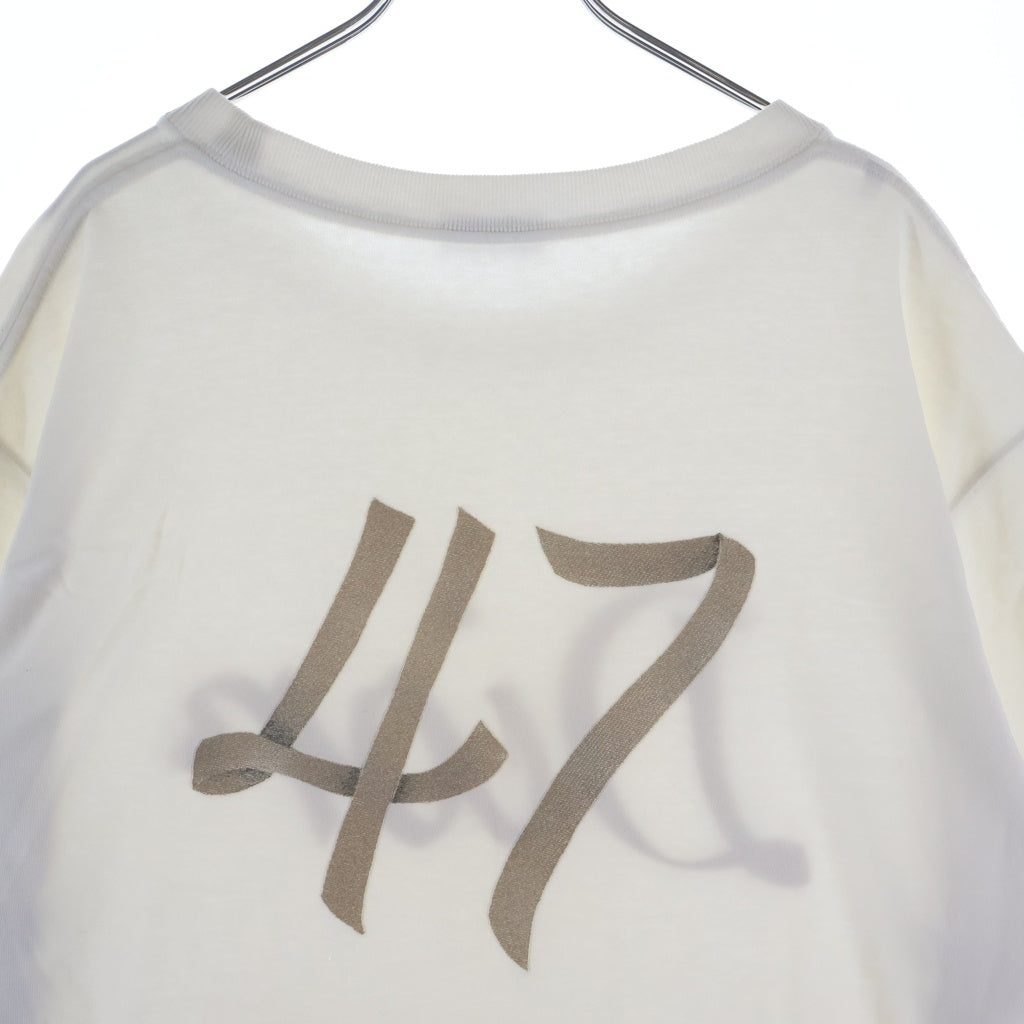 Christian Dior(クリスチャンディオール) フロント刺繍ロゴ 半袖Tシャツ ホワイト×シルバー L 293J659A0544