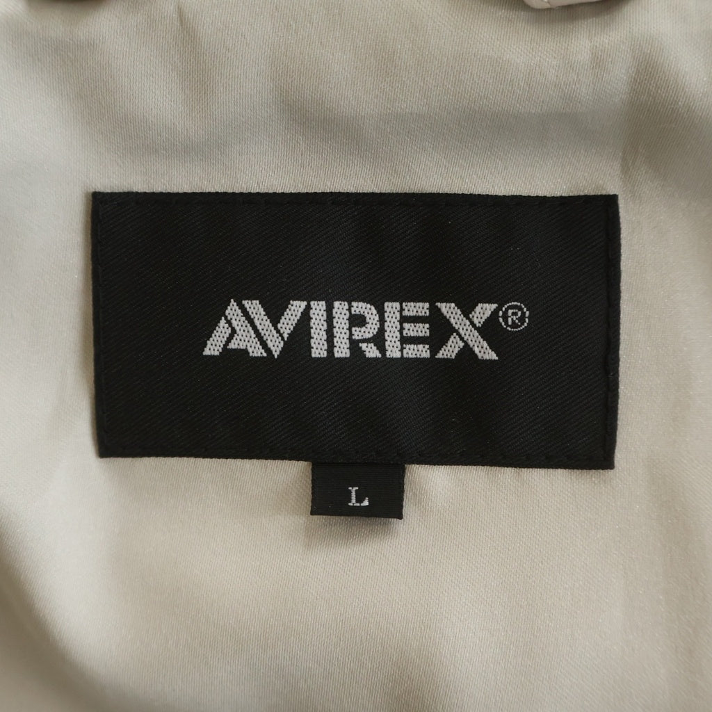 AVIREX(アヴィレックス) エイジド シングル ライダース ジャケット べージュ 直営店限定