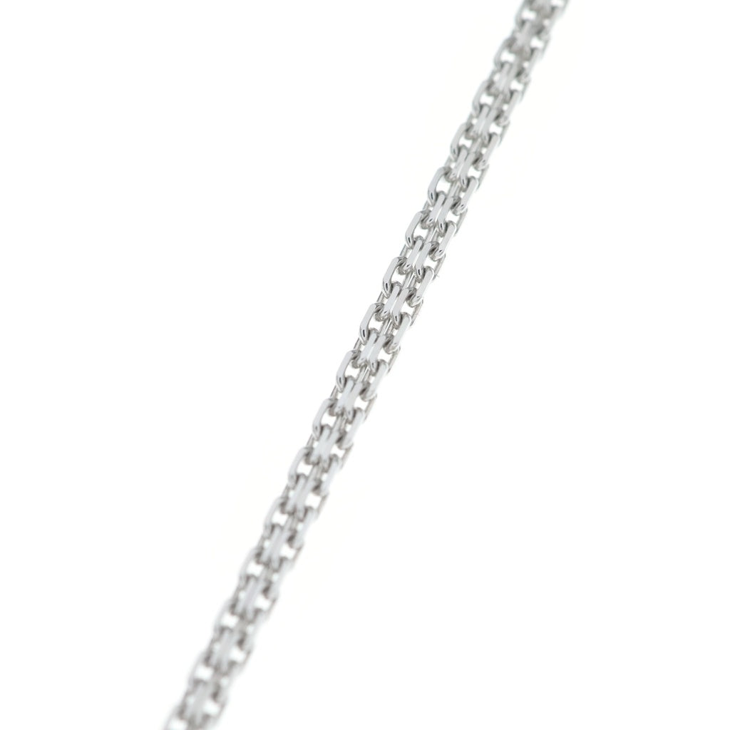 Van Cleef & Arpels(ヴァンクリーフアンドアーペル) マジックアルハンブラ ネックレス ペンダント チェーン マザーオブパール シルバー×ホワイト K18WG 10.8g VCARN32200 レディース