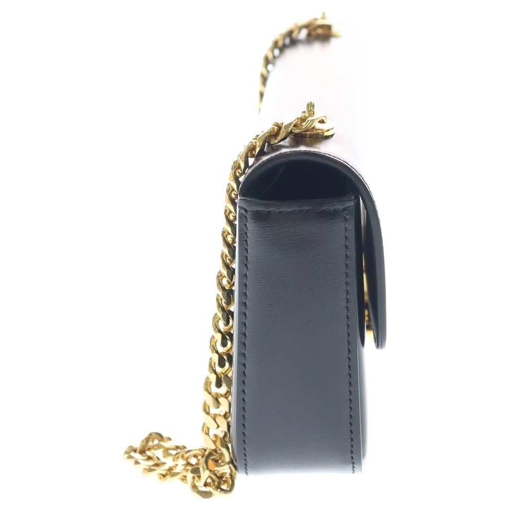 CELINE(セリーヌ) トリオンフ クロード チェーンショルダーバッグ ブラック レザー ゴールド金具 レディース